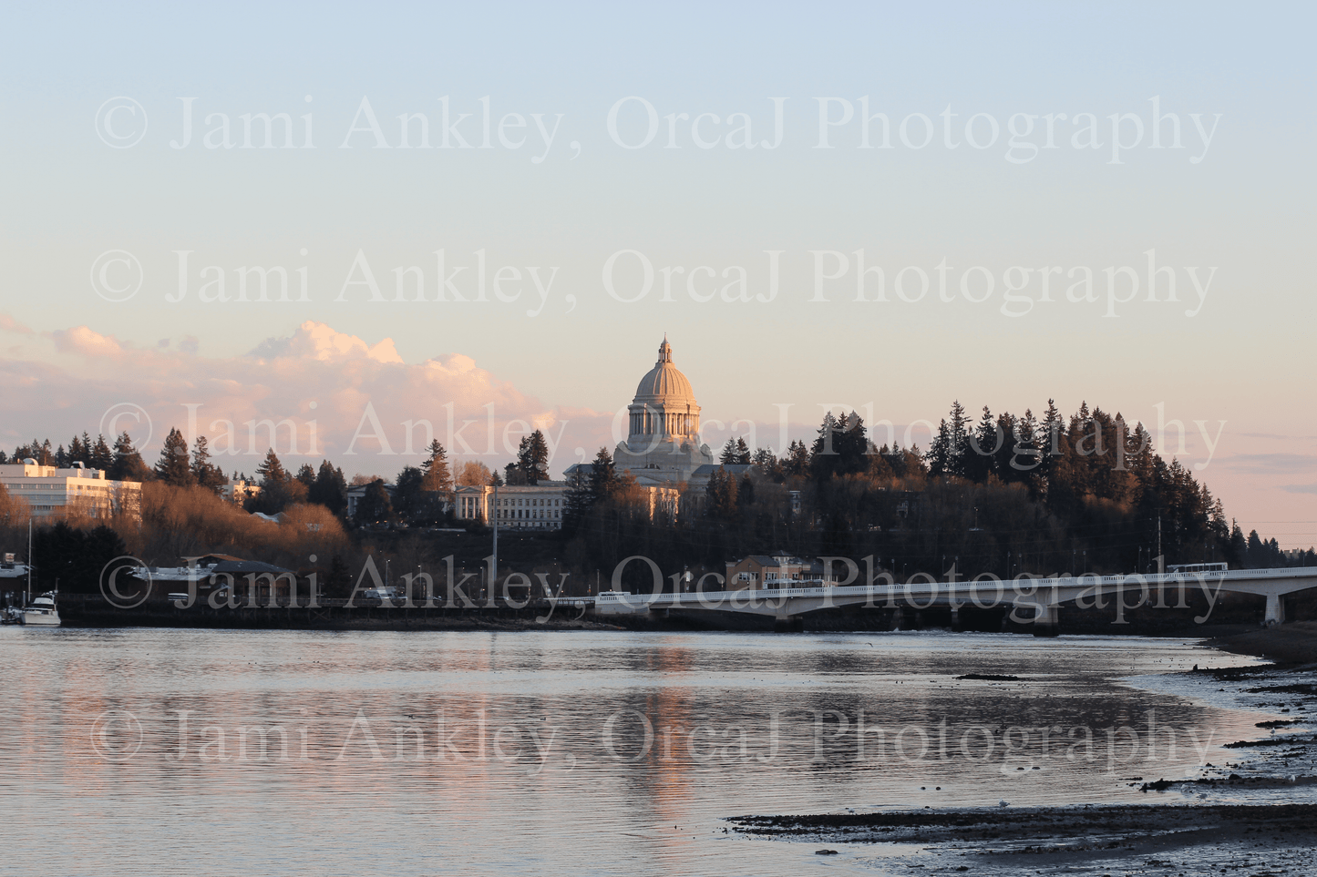 Washington State Capital at Sunset